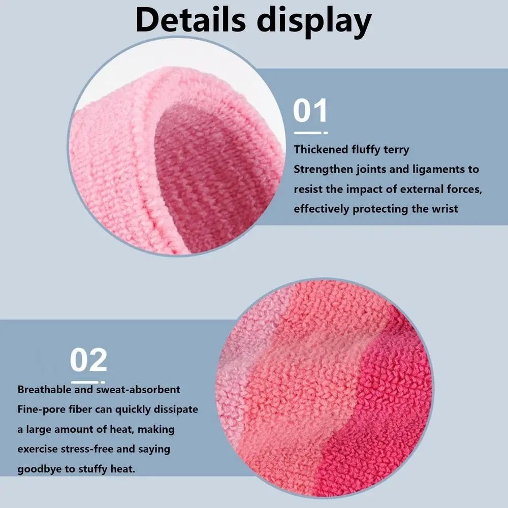 Wristband Pair Sweat - 2pcs/pair Colorful Tennis Wristband Elastic Polyester