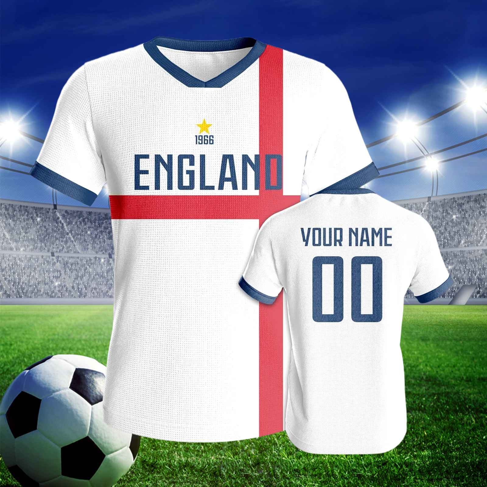 Badminton England - Custom England Soccer Jersey Breathable Team