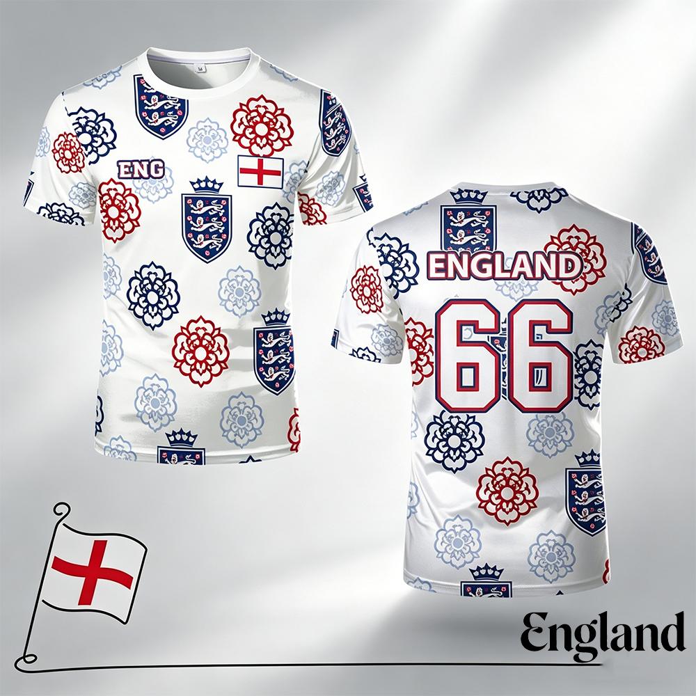 England Flag Print Football Je - Badminton England のレビューと価格