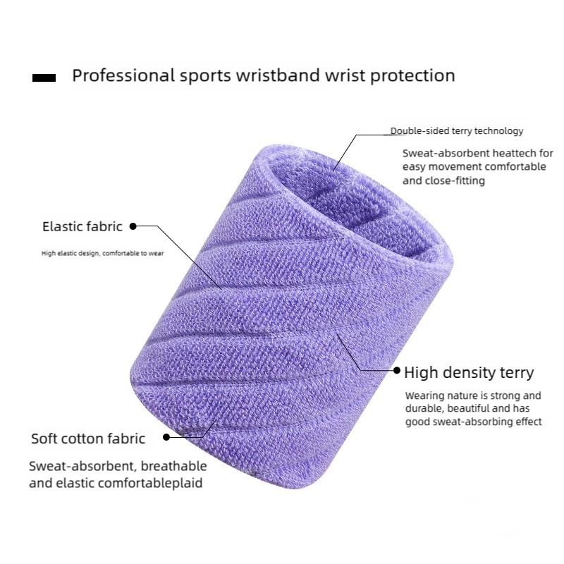 1 Pairs Cotton Elastic Wristba - Wristband Pair Sweat のレビューと価格
