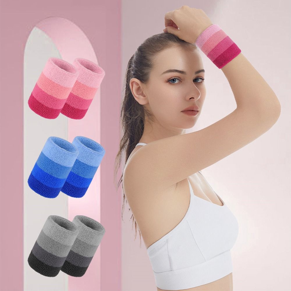 2pcs/pair Colorful Tennis Wris - Wristband Pair Sweat のレビューと価格