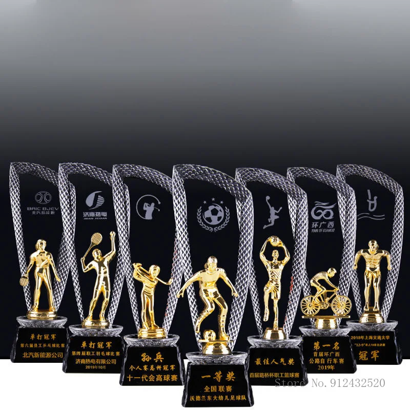 Customized Crystal Trophy Trop - Badminton Europe のレビューと価格