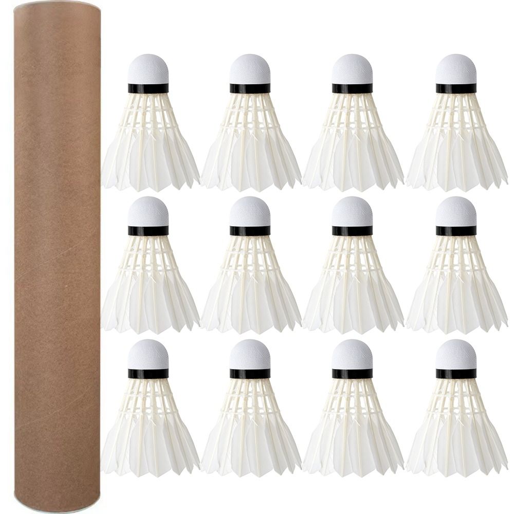 3/6/12Pcs New White Badminton  - Badminton Event のレビューと価格