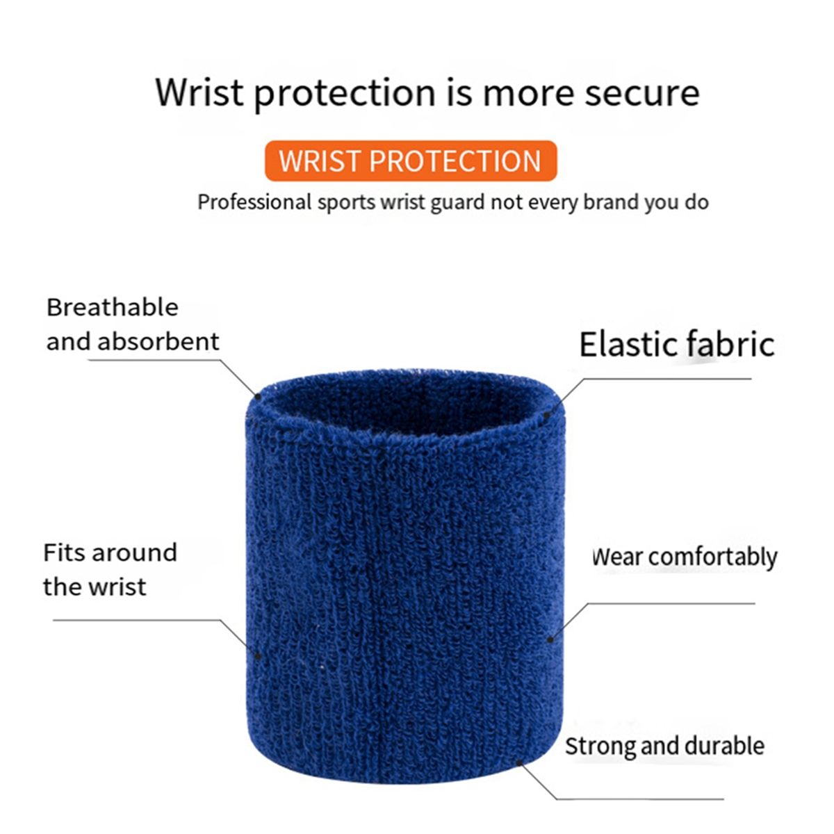 AA44M 1 Pairs Wrist Sweatband  - Wristband Pair Sweat のレビューと価格