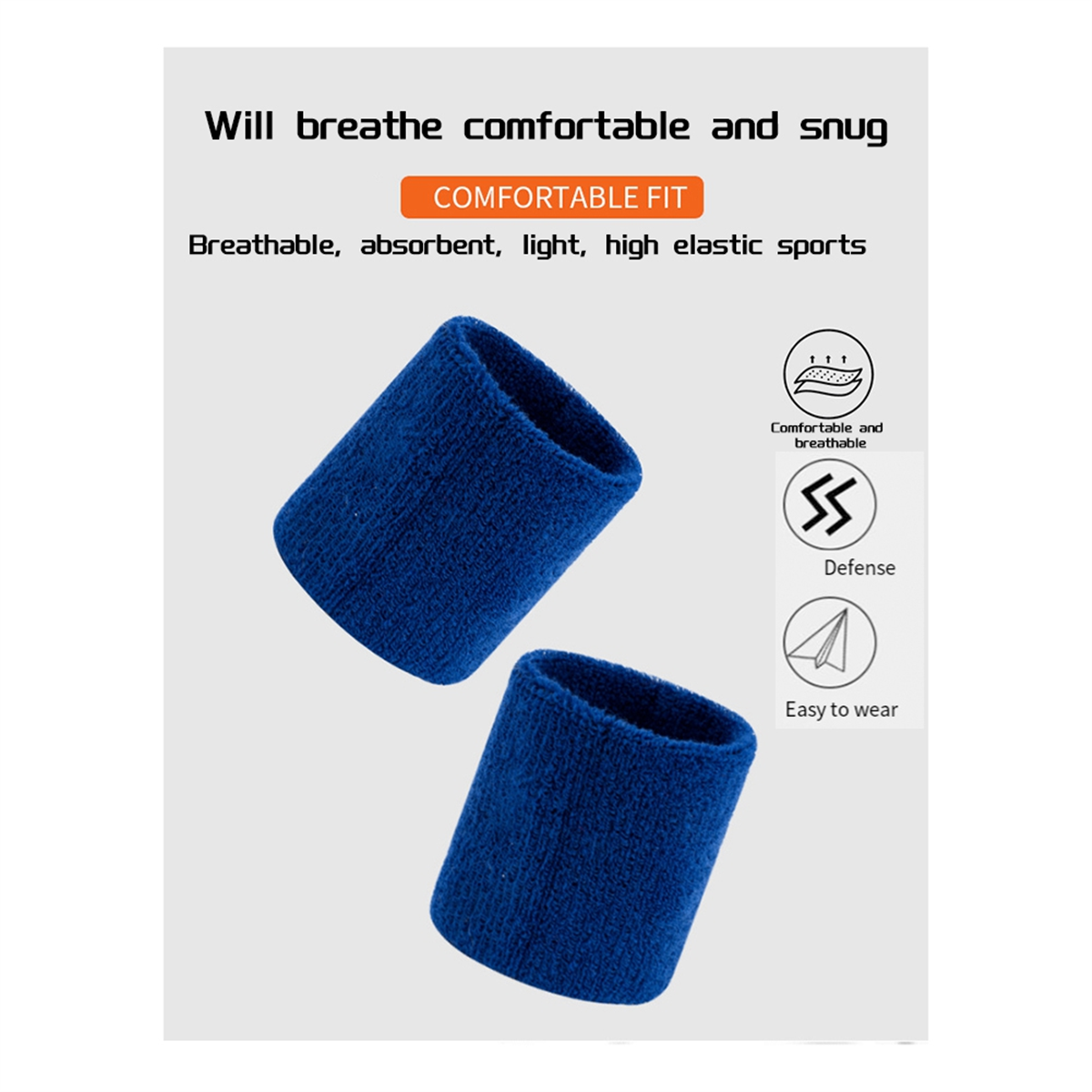 AA44M 1 Pairs Wrist Sweatband  - Wristband Pair Sweat のレビューと価格