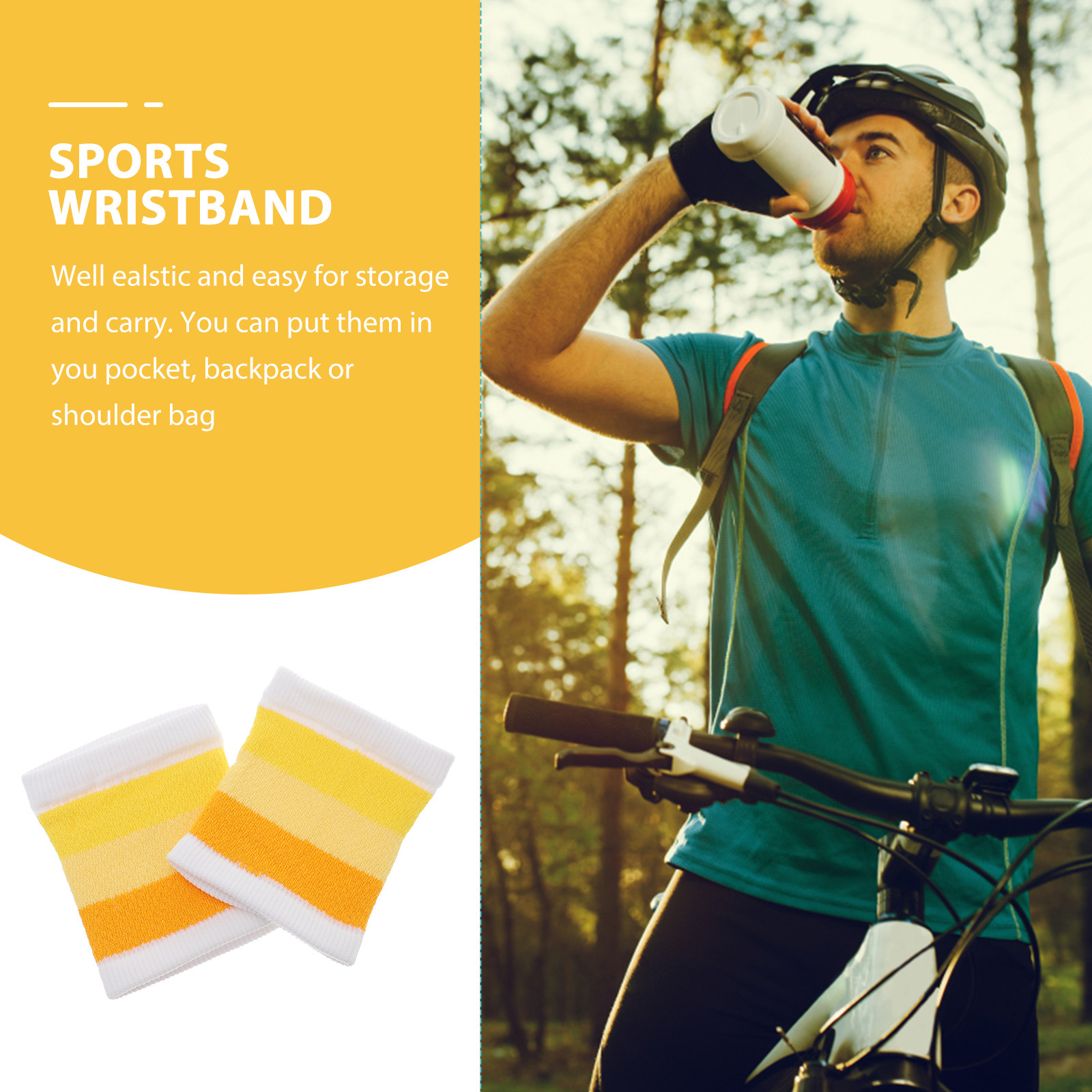 Pair Fitness Wristband Yellow  - Wristband Pair Sweat のレビューと価格